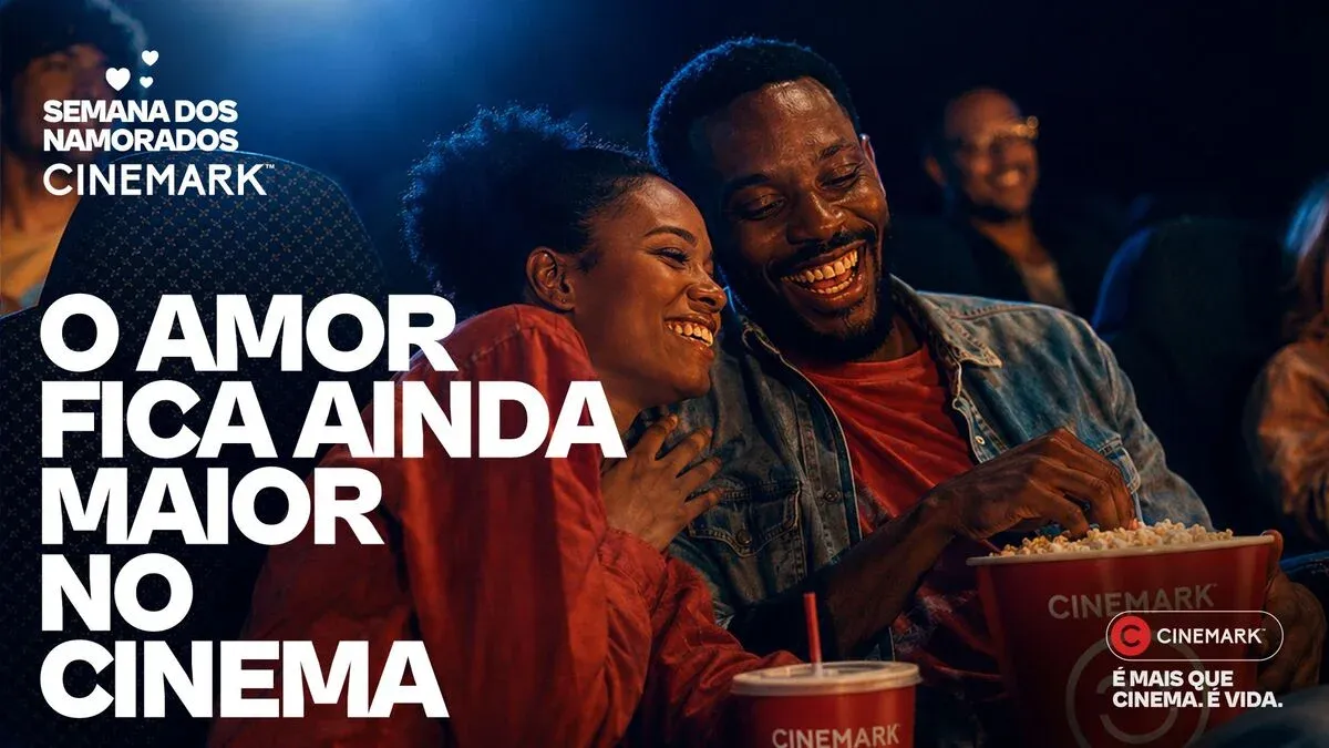 Brinde grátis: Promoção Cinemark Semana dos Namorados: Ingresso em Dobro (2x1) até 14/06