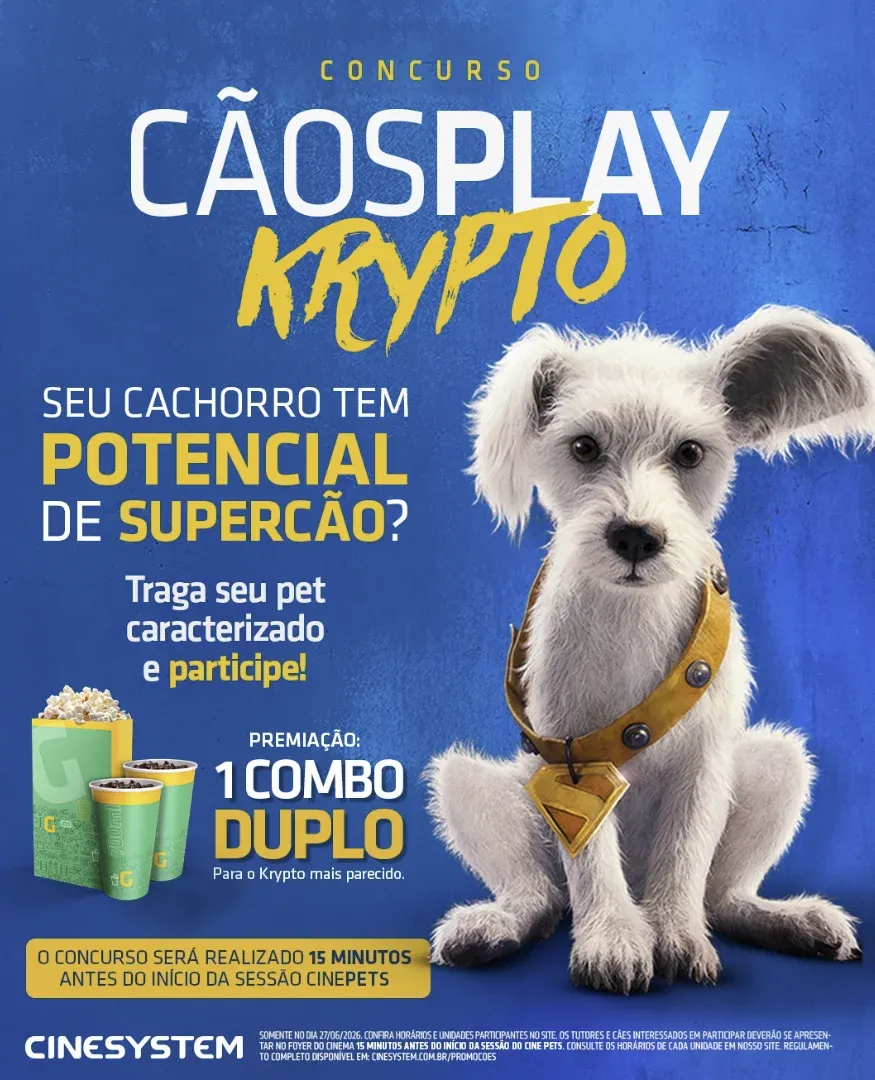 Cães caracterizados para o concurso Cãosplay Krypto da Cinesystem