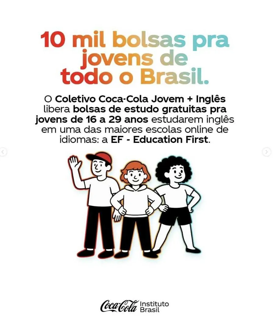 Coletivo Coca-Cola abre 10 mil bolsas para jovens de todo o Brasil