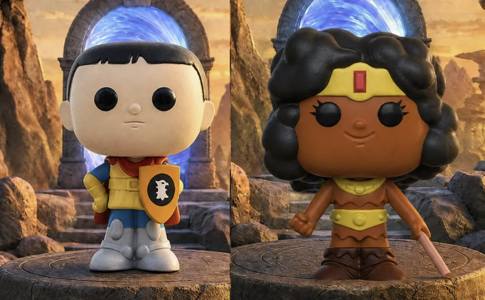 Miniaturas colecionáveis da Caverna do Dragão da Domino's