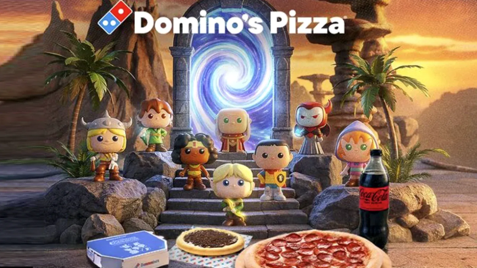 Brinde grátis: Compre e Ganhe Domino's: Miniaturas Colecionáveis da Caverna do Dragão