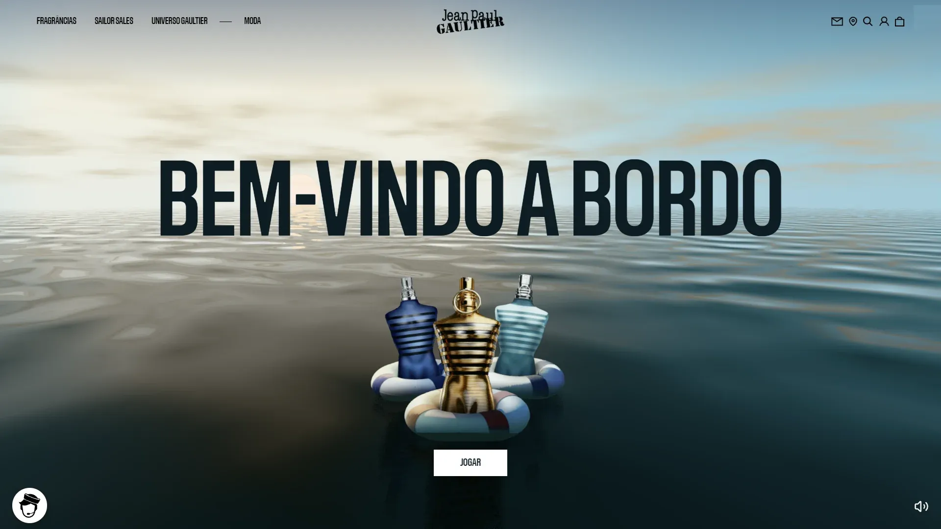 Tela do Jogo Les Males da Jean Paul Gaultier