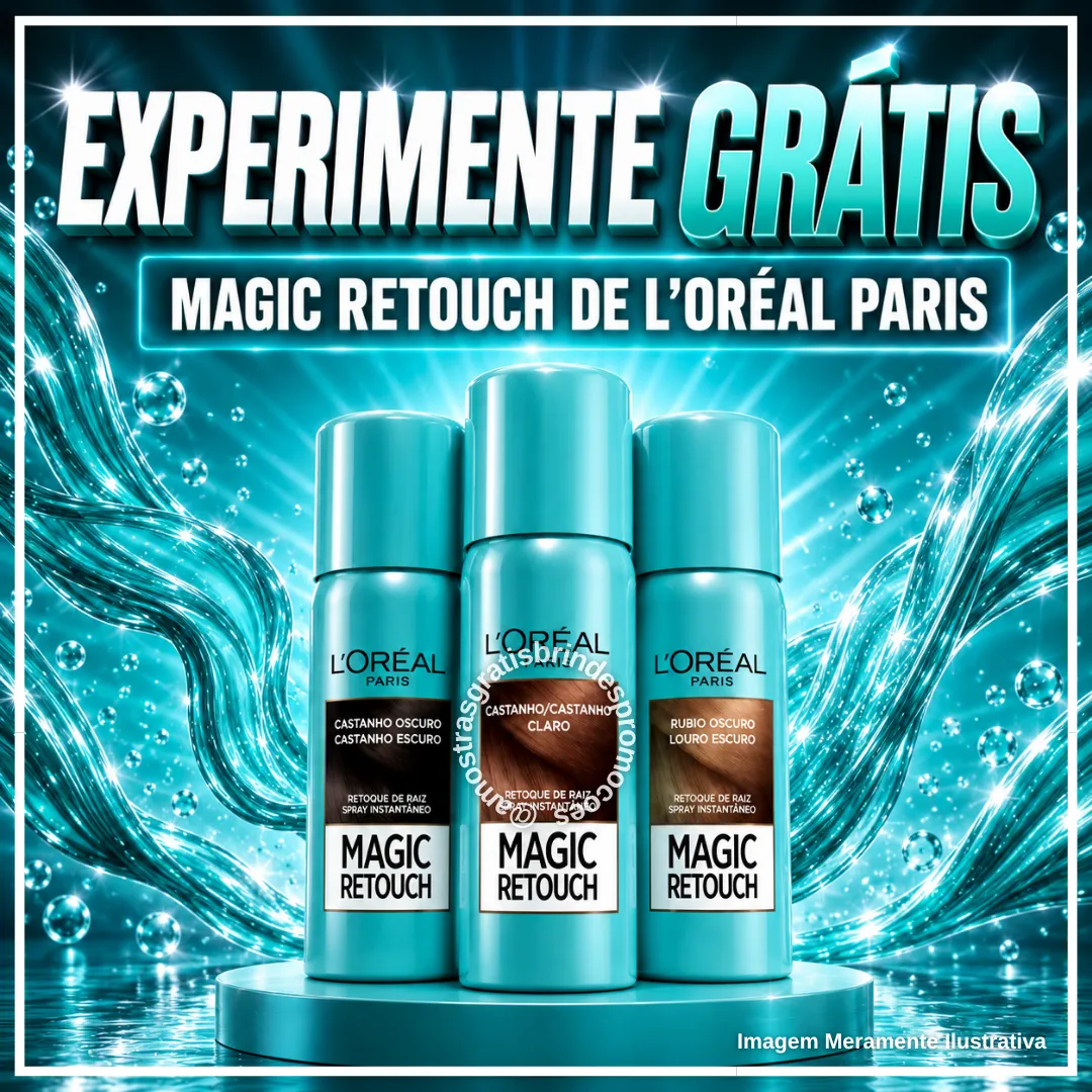 Brinde grátis: Experimente Grátis L'Oréal Paris Magic Retouch: Teste o Retoque de Raiz Sem Pagar