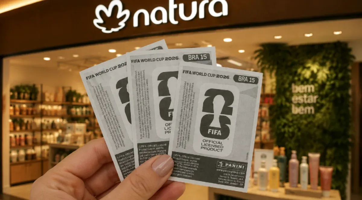 Brinde grátis: Desconto Natura: Troque o 'Lixo' das Figurinhas da Copa por Cupom de R$ 15