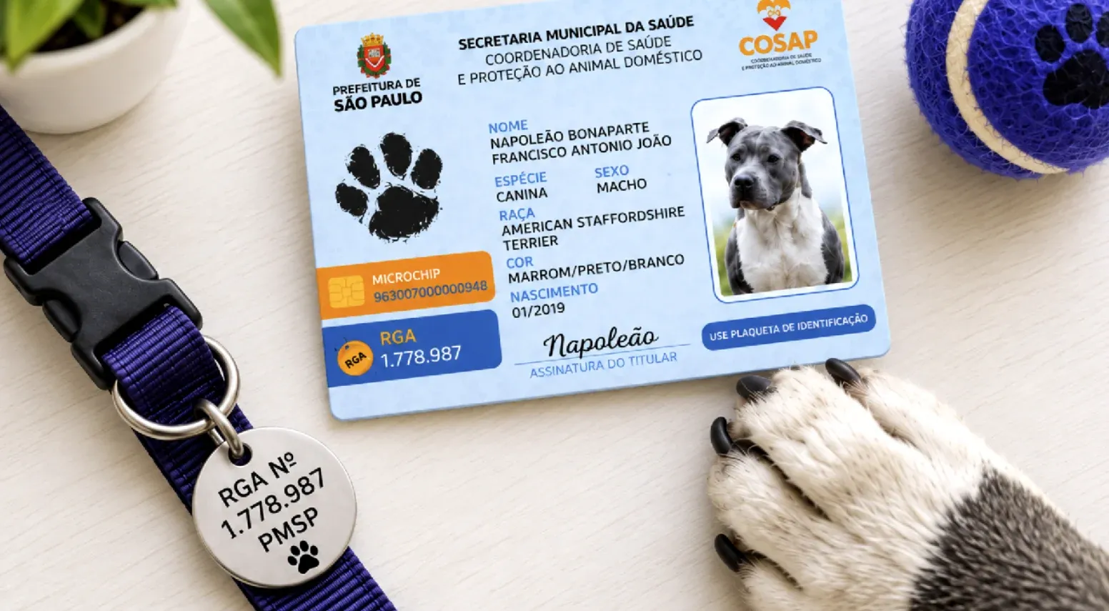 Brinde grátis: RGA Grátis em São Paulo: Registro e Plaqueta de Identificação para Cães e Gatos