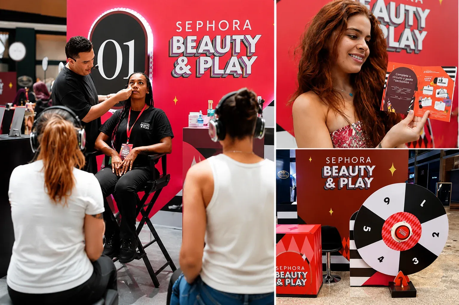 Ativações e brindes no evento Beauty & Play da Sephora em São Paulo