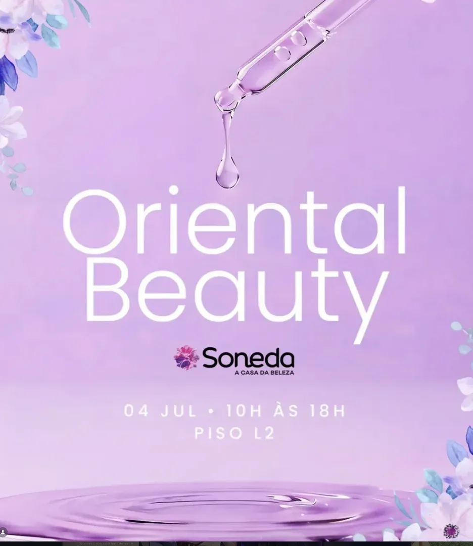 Banner do evento Oriental Beauty da Soneda no Golden Square Shopping