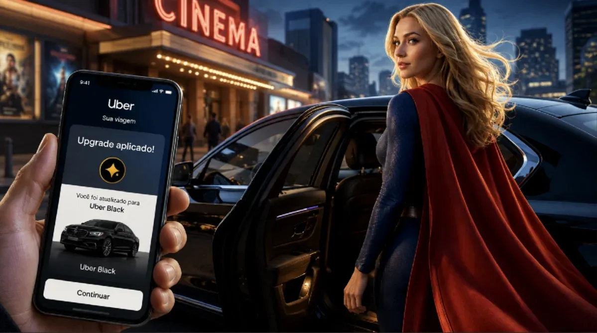 Brinde grátis: Brinde Grátis Uber: Corridas Premium Liberadas para Quem Vai ao Cinema na Estreia de Supergirl